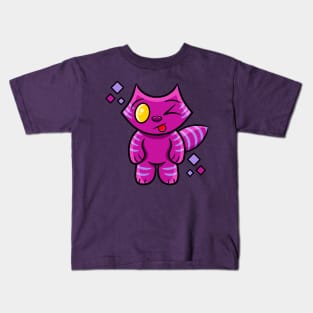 Cheshire Cat Wink Kids T-Shirt